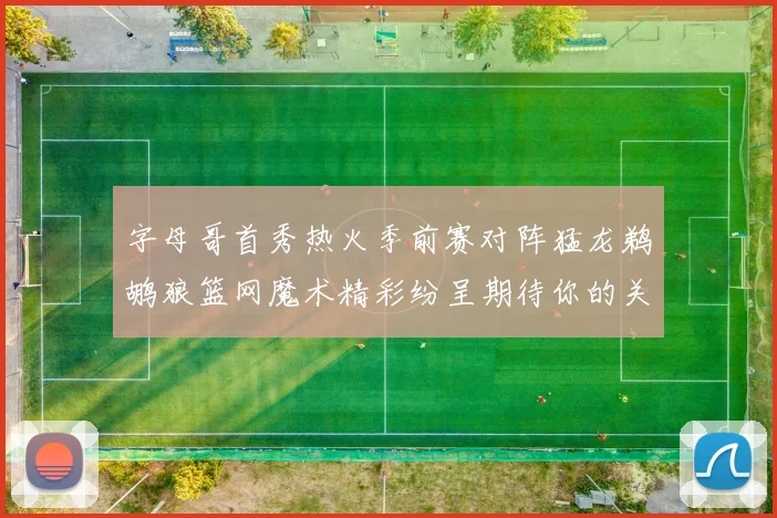 字母哥首秀热火季前赛对阵猛龙鹈鹕狼篮网魔术精彩纷呈期待你的关注